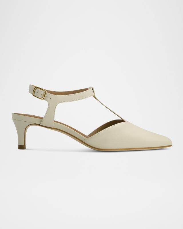 Malta Leather T-Strap Pumps